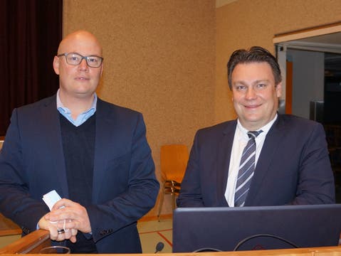 Gemeinderat Ralph Huber und Gemeindepräsident Ciril Schmidiger.