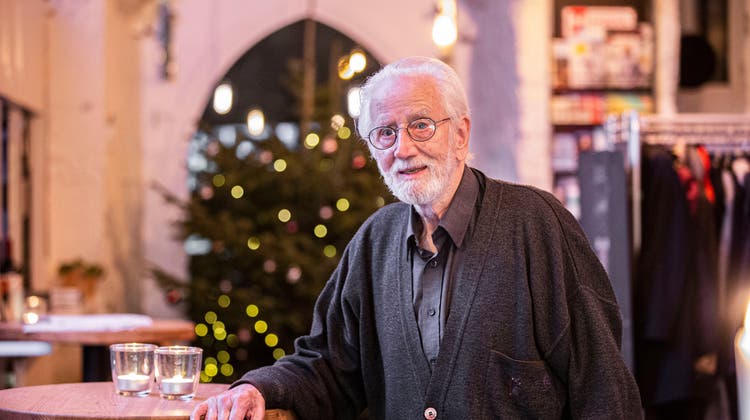 Max Huwyler im Dezember 2021, kurz nach seinem 90. Geburtstag. (Bild: Stefan Kaiser (Zug, 16. Dezember 2021))