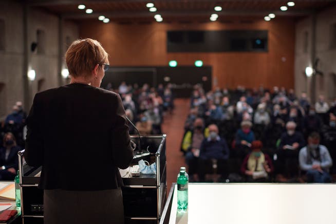 Neuer Blick von Stefanie Ingold: Am Dienstag leitete die Stadtpräsidentin von Solothurn zum ersten Mal eine Gemeindeversammlung.