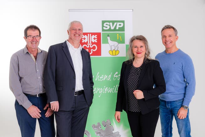 Die Kandidierenden Erich König, Christoph Keller, Pia Häfliger und Andreas Kohler (von links).