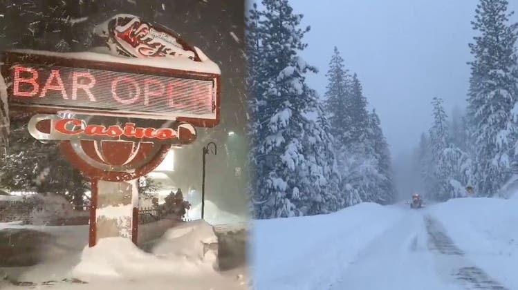 Rekordschnee in Kalifornien: Wintersturm zieht über US-Westküste