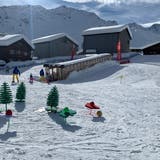 Schon wieder Hochbetrieb: die Aroser Skischule. (Dominic Wirth / Aargauer Zeitung)