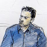 Wesam A. vor Gericht: 2016 wurde er als IS-Unterstützer zu dreieinhalb Jahren Gefängnis verurteilt. (Keystone (Bellinzona, 2.3.2016))