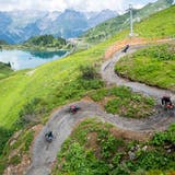 Der Bike-Trail vom Jochpass nach Trübsee. (Bild: Roger Grütter (Wolfenschiessen, 14. Juli 2018))