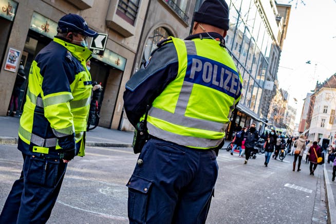 Polizeipräsenz in Basel. (Symbolbild)