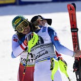 Darf sich über Slalom-Gold freuen: Katharina Liensberger. (Bild: KEYSTONE)