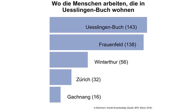 In diesen Gemeinden arbeiten die meisten Bewohnerinnen und Bewohner von Uesslingen-Buch.