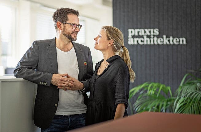 «Der Firma geht es sehr gut»: Architekt Fabian Scherer und Partnerin Tatjana Vogel.