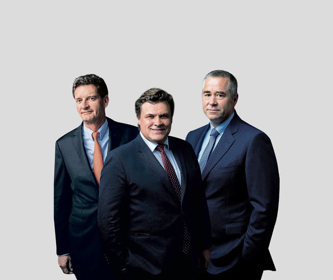 Vom Gründertrio Urs Wietlisbach, Alfred Gantner und Marcel Erni (von links) erhält heuer jeder 37 Millionen Franken Dividende. 