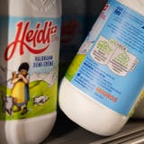 Drei von fünf Punkte für Heidi-Milch: Auf den Verpackungen von Migros-Produkten prangt neu die Nachhaltigkeits-Skala «M-Check». (Bild: Migros)