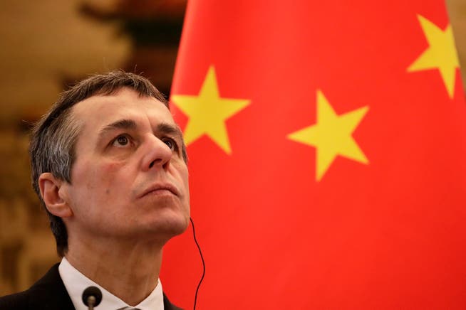 Aussenminister Ignazio Cassis steht ein schwieriger Besuch in China bevor.