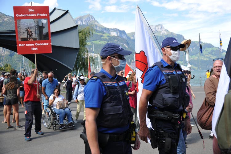 Die Urner Kantonspolizei hat bereits Erfahrung mit Demonstrationen gegen Coronamassnahmen, jedoch nicht in der geplanten Grössenordnung.
