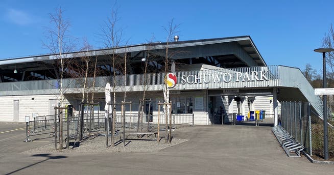 Der Schüwo-Park mit der Eishalle in Wohlen.
