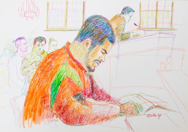 Jugendstraftäter «Carlos» 2017 vor Gericht.