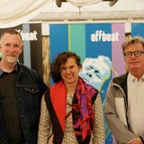 Pressetermin Offbeat Festival Basel. (Von links) Lukas Schürmann, Maja Barroso und Urs Blindenbacher. (Goffredo Loertscher / bz Zeitung für die Region)