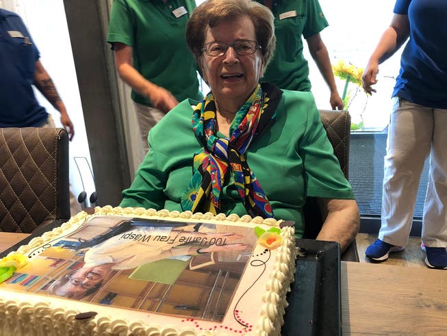 Bertha Wäspi-Joller feiert ihren 100. Geburtstag. 