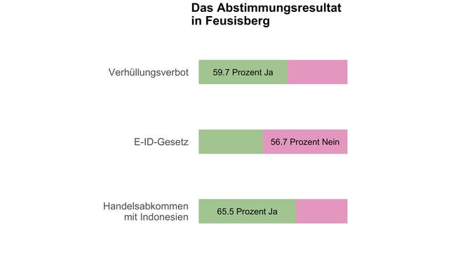 So haben die Stimmbürgerinnen und Stimmbürger in Feusisberg zu den Vorlagen vom Sonntag entschieden.