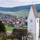 Die Gemeinde Thundorf mit Kirchberg im Vordergrund. (Bild: Reto Martin (Thundorf,31. Januar 2018))