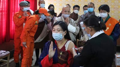 Bhutan hat in 13 Tagen 94 Prozent der Bevölkerung geimpft. (Keystone)
