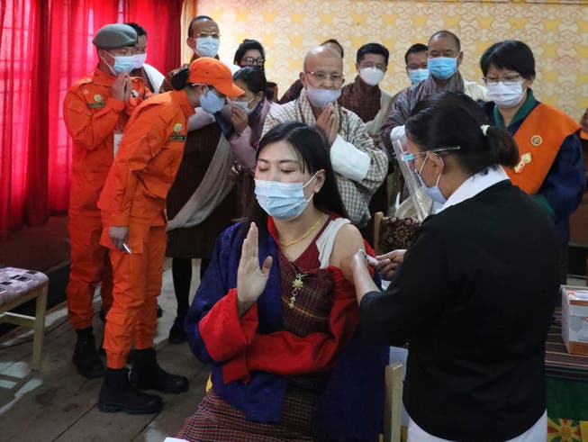 Bhutan hat in 13 Tagen 94 Prozent der Bevölkerung geimpft.