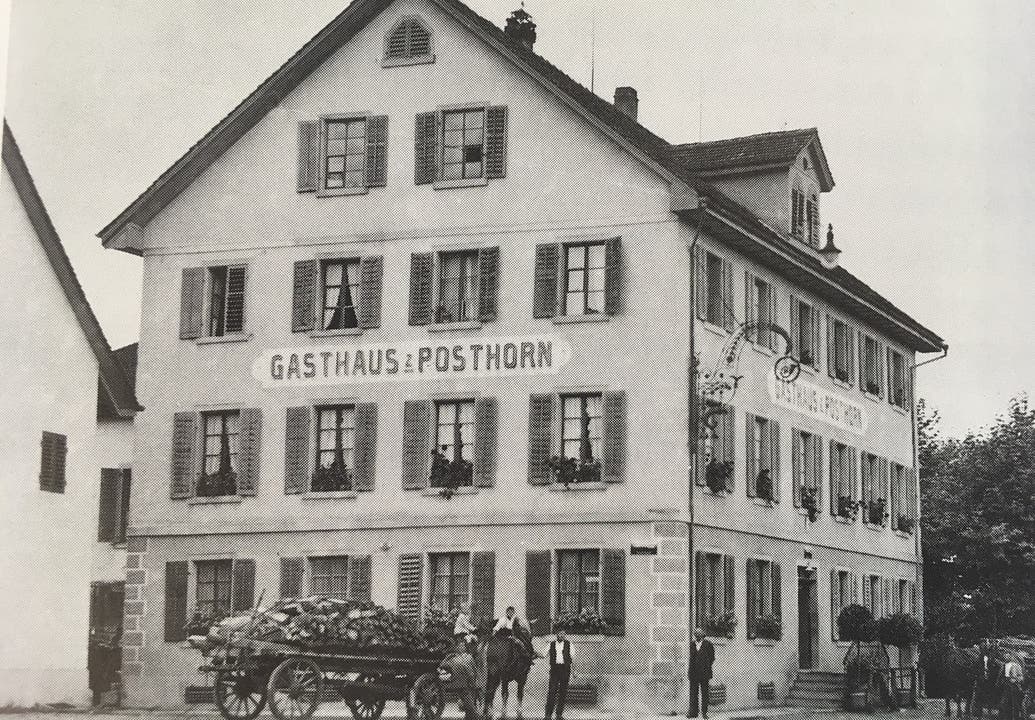 Das Gasthaus Posthorn um 1912.