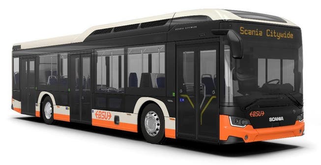 Etwa so werden die beiden Elektrobusse des BSU aussehen, die ab Frühjahr 2022 auf Solothurner Strassen verkehren sollen.