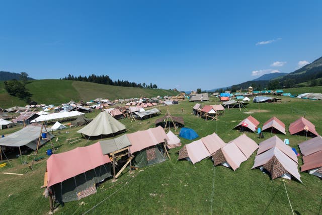 Kantonale Lager kennt nebst der Jubla auch die Pfadi, wie etwa hier auf dem Bild in Escholzmatt im Jahr 2018.