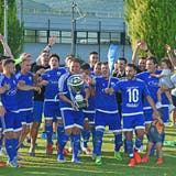 Der FC Bellach feiert 2017 den ersten von zwei Cupsiegen in Serie. Ob es in dieser Saison ähnliche Jubelbilder geben wird? (Remo Fröhlicher)