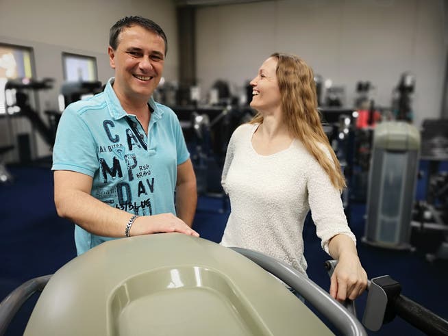 Acim Sinani und Manuela Fritz vom «Swiss Training» in Aarau.