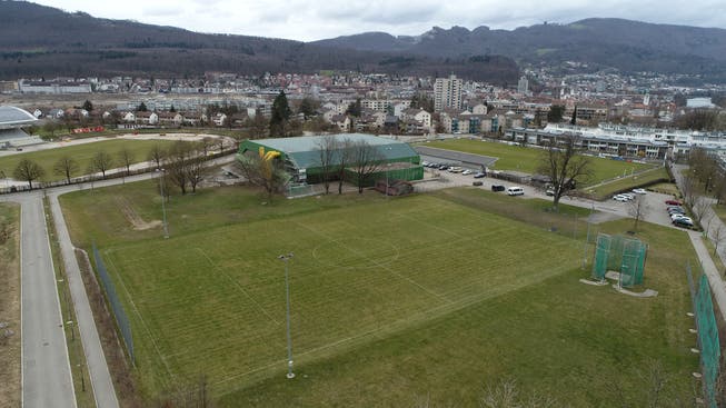 Hier auf dem Trainingsplatz des FC Olten soll die Schulanlage entstehen.