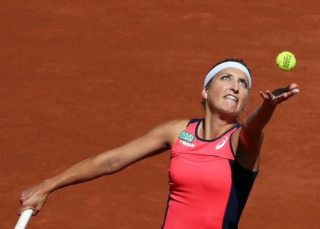 Timea Bacsinszky beim Halbfinal der French Open 2017. Das Duell verlor sie gegen die spätere Siegerin Jelena Ostapenko nach drei Sätzen.