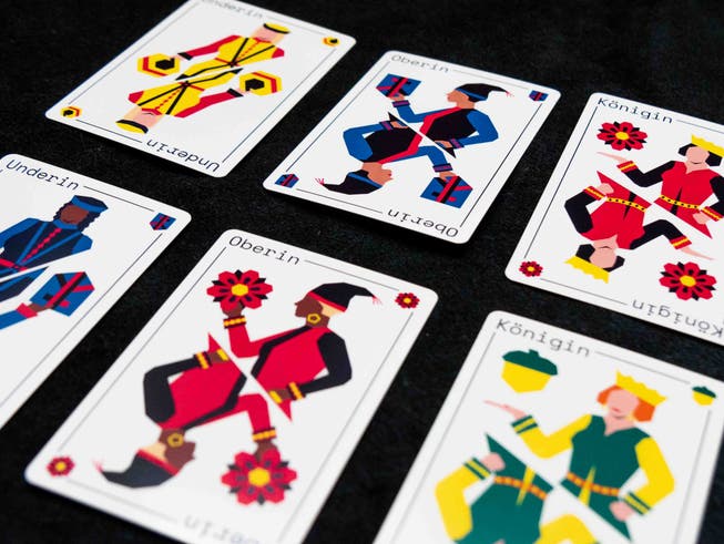 «Dä Ander Jass»: Die neuen Spielkarten des Zürcher Designers Alain Wohlgemuth verfügen über mehr Diversität bei den Sujets.