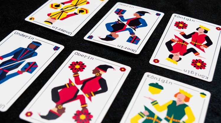 «Dä Ander Jass»: Die neuen Spielkarten des Zürcher Designers Alain Wohlgemuth verfügen über mehr Diversität bei den Sujets. (www.alain-wohlgemuth.com)