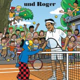 Zwei Nationalhelden vereint: Die Zeichentrickfigur Globi und Tennis-Maestro Roger Federer. (Schweizerisches Nationalmuseum /)