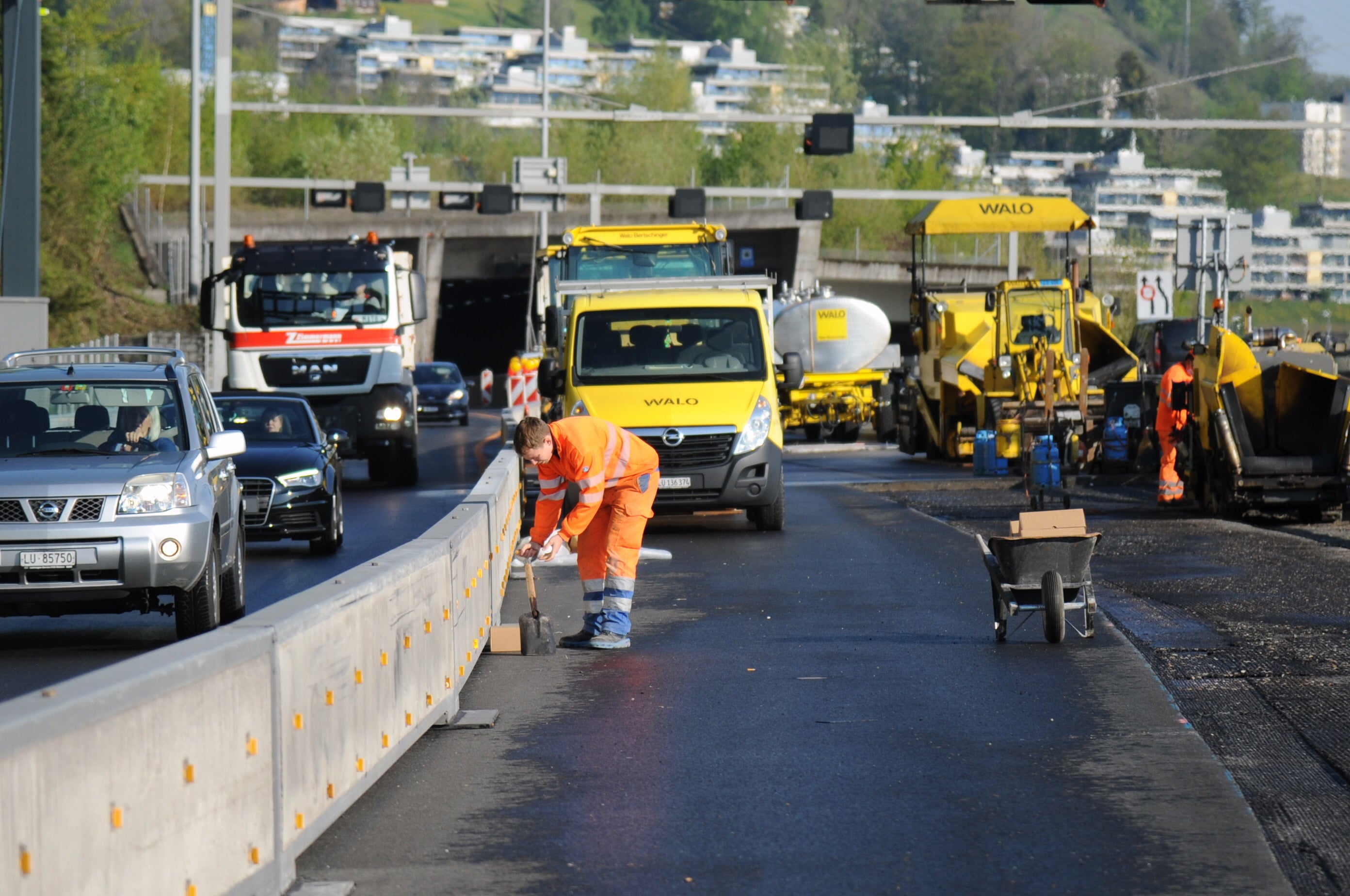 Autobahn A2 In Hergiswil: Das Ende Der Bauarbeiten Ist Absehbar