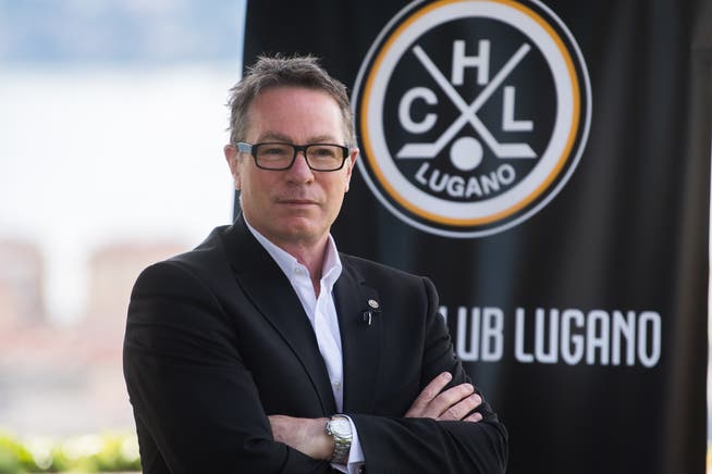 Der Eishockeytrainer Chris McSorley bei der Vorstellung als neuer Trainer des HC Lugano.
