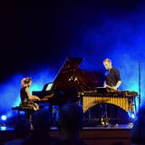 Akvile Sileikaite am Piano und Ehemann Fabian Ziegler an der Perkussion. (Bild: Christoph Heer)