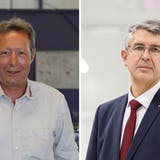 Zwei Vertreter der Industrie mit unterschiedlichen Meinungen: Metallbauer Paul Mayer ist gegen, Ingenieur Josef Maushart ist für das CO2-Gesetz. (Lucien Fluri /Hanspeter Bärtschi)