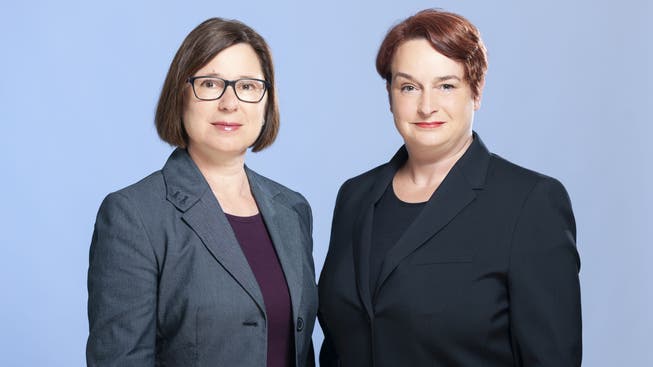 Per 1. Juli folgen sie zusammen auf Angela Weirich: Jacqueline Bannwarth (l.) und Patrizia Krug werden in Baselland Erste Staatsanwältinnen.