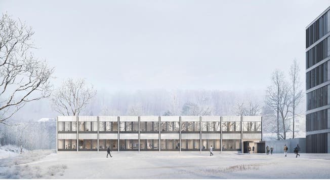 So soll das Laborprovisorium auf dem neuen ETH-Campus dereinst aussehen. Bauen wird dieses der Schweizer Baukonzern Implenia.