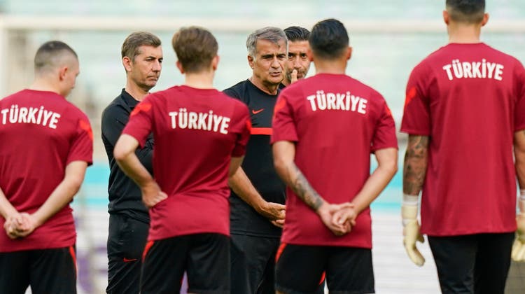 Şenol Güneş (Mitte) ist seit den schwachen Auftritten als Türkei-Coach angezählt. (Freshfocus)
