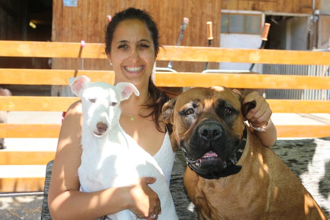 Stefanie Sutter, Leiterin des Tierlignadenhofs, hat mit ihrer Schwester Janina unter anderem die Obhut über zehn Hunde und 38 Katzen.