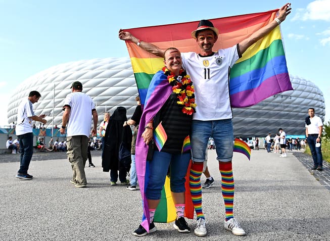 Die Fans in München protestieren gegen die Entscheidung der Uefa.