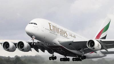 Bald wieder in Zürich: Der A380 von Emirates. (zvg)