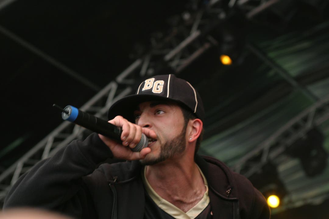 Der Schweizer Musiker Bligg, damals noch Rapper, trat 2004 in Frauenfeld auf.