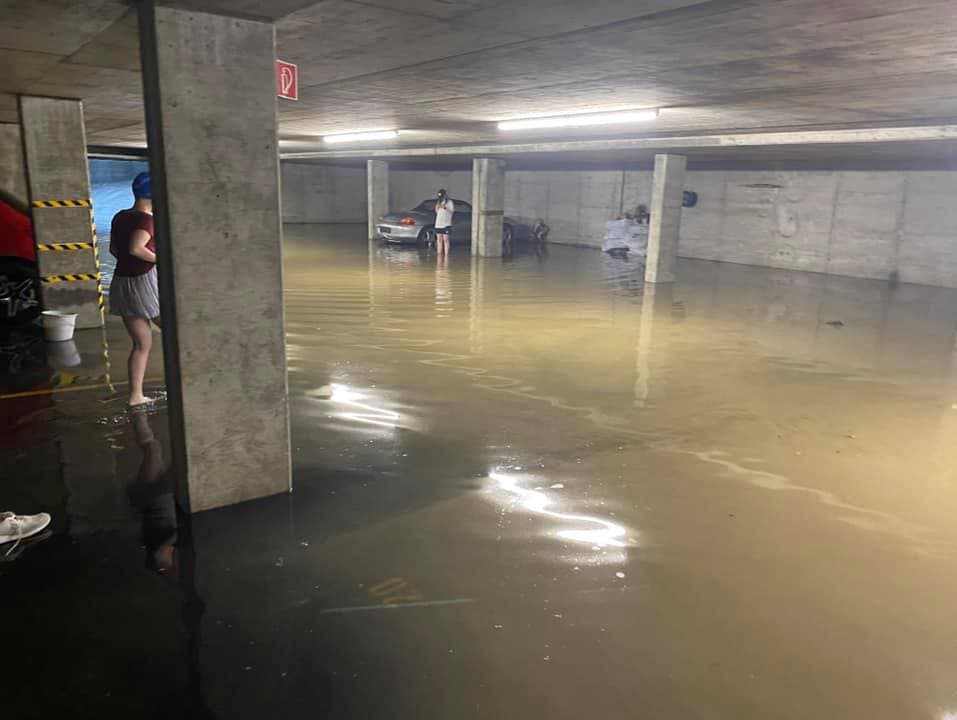 In Unterkulm war eine Garage gänzlich überflutet.