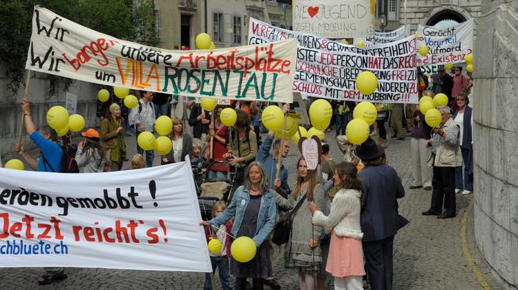2011 demonstrierte die Gemeinschaft in Solothurn, weil sie, so der Vorwurf, gemobbt werde. (Felix Gerber)