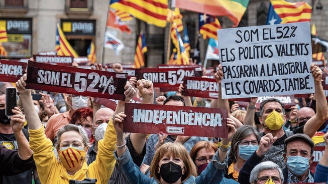 Unabhängigkeits-Befürworter in Barcelona.