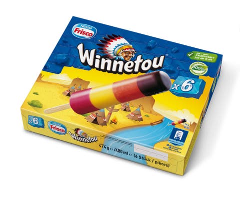 Aus Sicht des Nestlé-Joint-Ventures Froneri nicht problematisch: Die Aufmachung und der Name des «Winnetou»-Glacés.