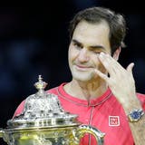Roger Federer vergoss im Oktober 2019 bei seinem bislang letzten Turniersieg in Basel ein paar Tränen. (Marc Schumacher/ Freshfocus)